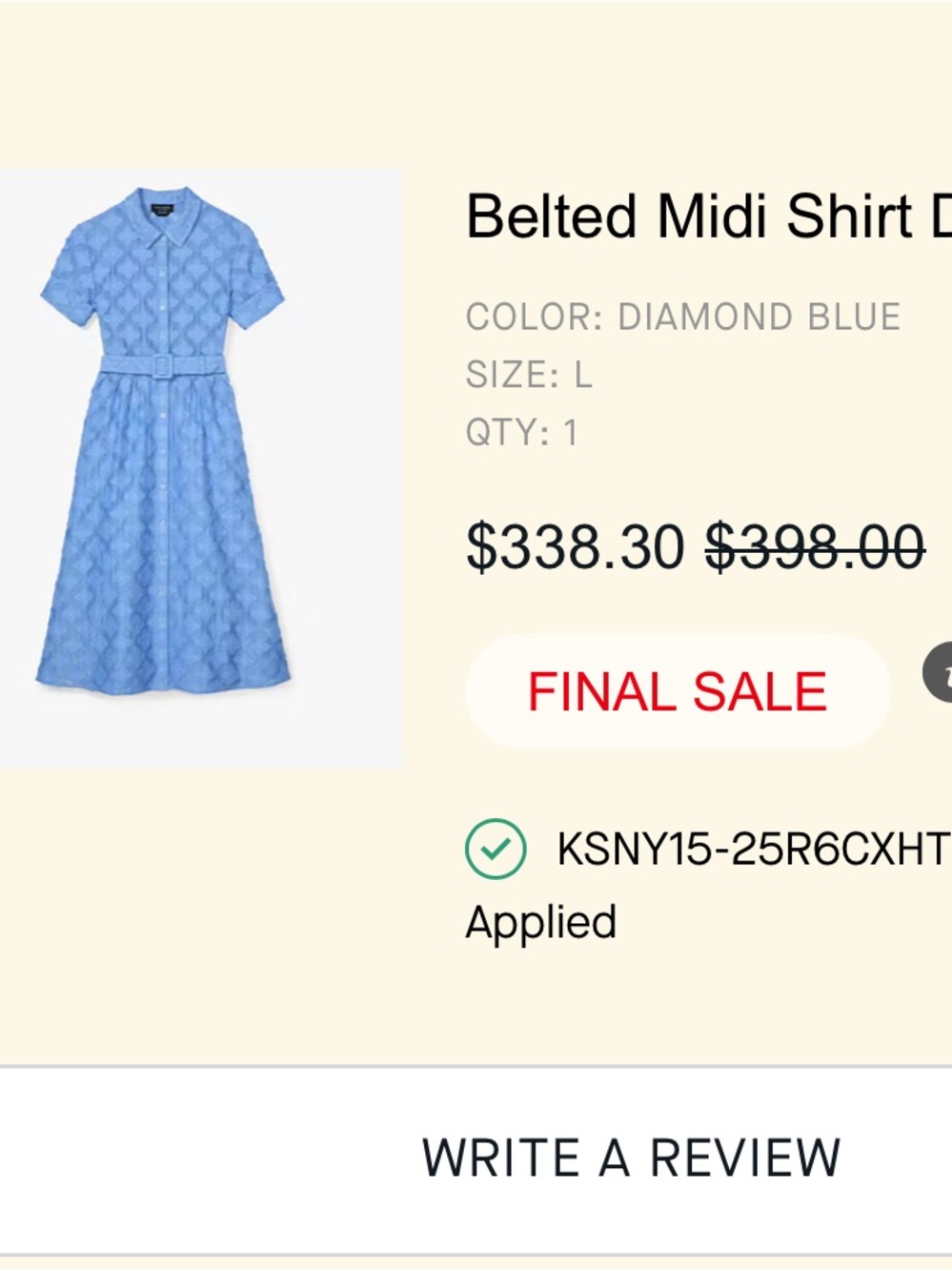 Kate Spade Belted midi dress - Picture 4 of 8